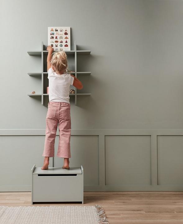 Actual product image Kids Concept Wall shelf metal/wood green