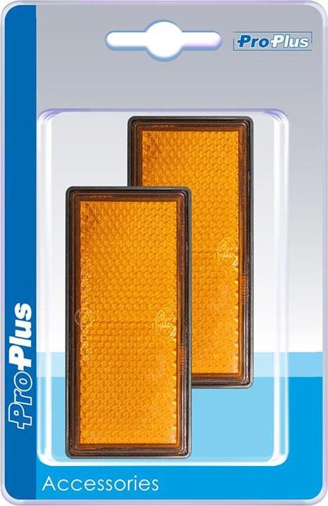 Immagine prodotto ProPlus Riflettore arancione 85x39mm autoadesivo con piastra di base 2pz. in blister