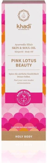 Image du produit Khadi Huile corporelle ayurvédique PINK LOTUS BEAUTY - Stimule le chakra sacré (Huile pour le corps, 100 ml)