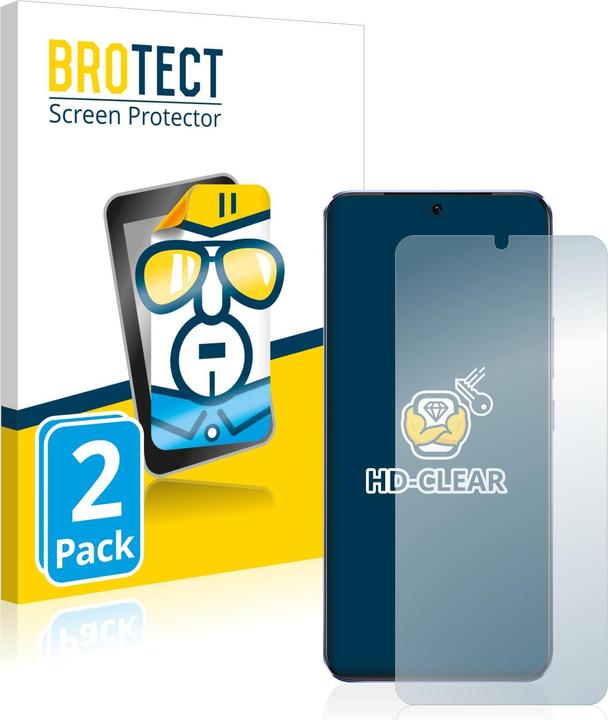 Actual product image BROTECT Screen Protector Clear (2 Piece, vivo V21 5G)