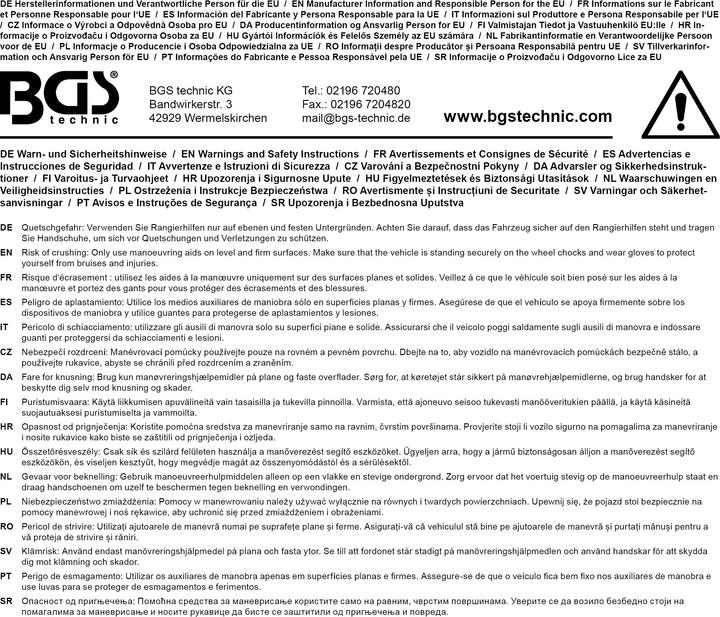 Image du produit BGS Transpalette de manoeuvre 600 kg