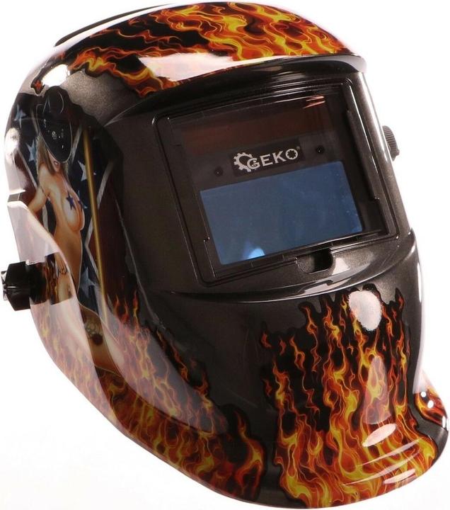 Actual product image GEKO Self-dimming flame welding helmet