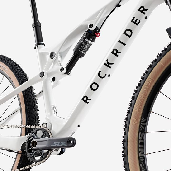 Immagine prodotto Rockrider Mountain bike XC telaio in carbonio full suspension Race 900 S bianco (28.10 cm)