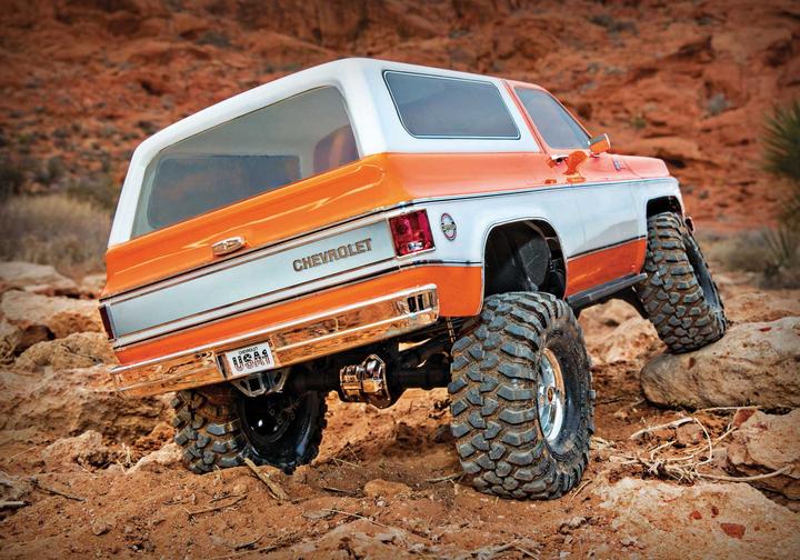 Actual product image Traxxas TRX-4 79 Chevy Blazer orange/white 1/10 Crawler RTR Brushed, Clipless, without battery and charger (RTR Ready-to-Run)