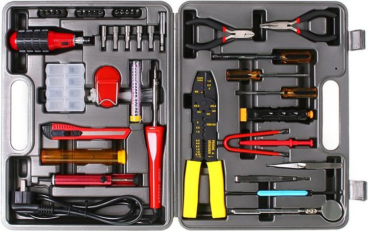 Actual product image InLine Tool set for computers and electronics, 61 pieces