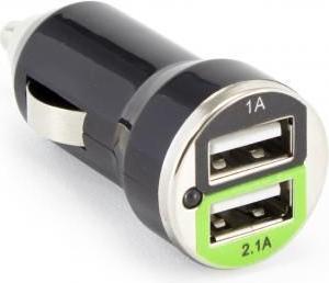 Sbox CC-221B Dual USB Car Charger CC-221B blackberry black