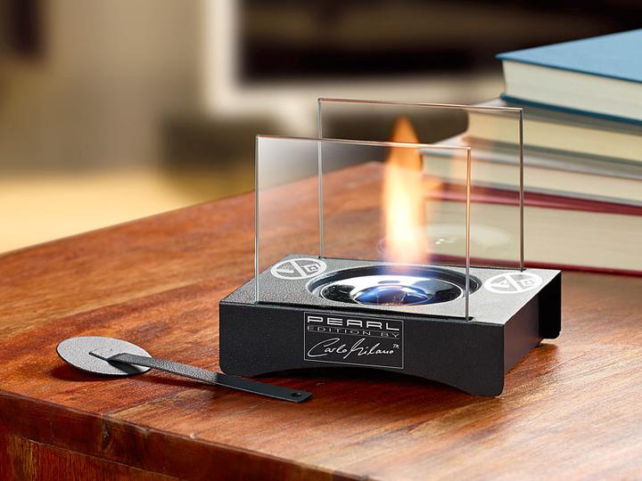 Produktbild Carlo Milano Mini-Dekofeuer für Bio-Ethanol (9.5 x 3 x 12 cm)