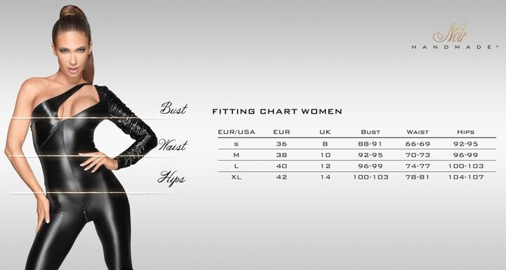Image du produit Noir Handmade Robe wetlook avec powernet (S)