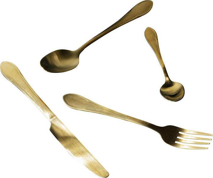 Image du produit Kare Design Besteck Cucina Gold Matt (16/tlg.) (16 pièce(s), Set de couverts)