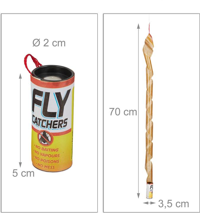Actual product image Relaxdays 24 Fly Catcher Adhesive Toxic-free Rolls
