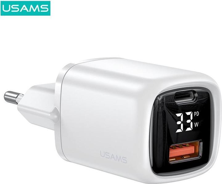 Actual product image Usams 33W QC + PD Digital Display Fast Charger (33 W)