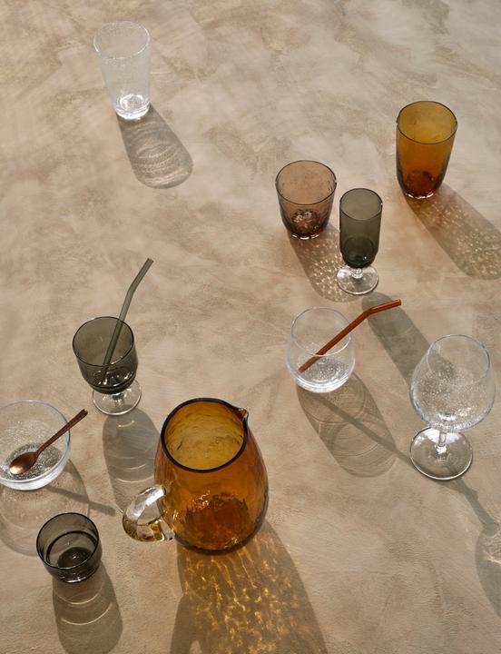 Actual product image Broste Copenhagen HAMMERED drinking glass brown 0.335 l (1 piece) (0.34 l, 1 x)