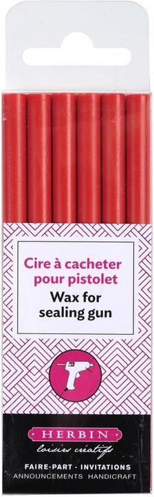 Image du produit Herbin 6 Batons de cire pour pistolet - rouge