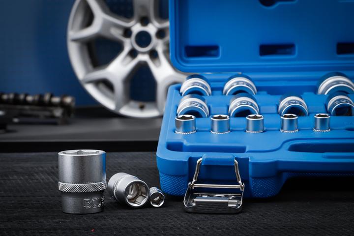 Produktbild BGS Steckschlüssel-Einsatz-Satz Sechskant 6,3 mm (1/4"), 12,5 mm (1/2") Zollmasse 24-tlg. (1/2")