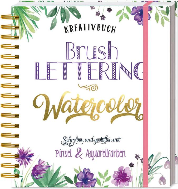 Actual product image Creative bookBrushLettering-Watercolour (Hardcover)