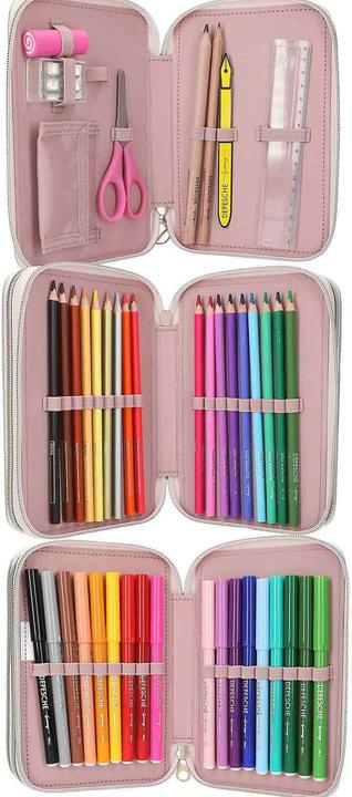 Actual product image Top Model Topmodel - TOPModel Triple Pencil Case SUMMER FEELING - Sage Green (413303)