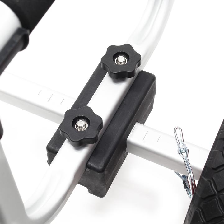 Actual product image Wiltec Aluminium Transport Trolley for Kayaks, Canoes max. 90kg with ⌀ 31cm PU Wheels & adjustable Widt