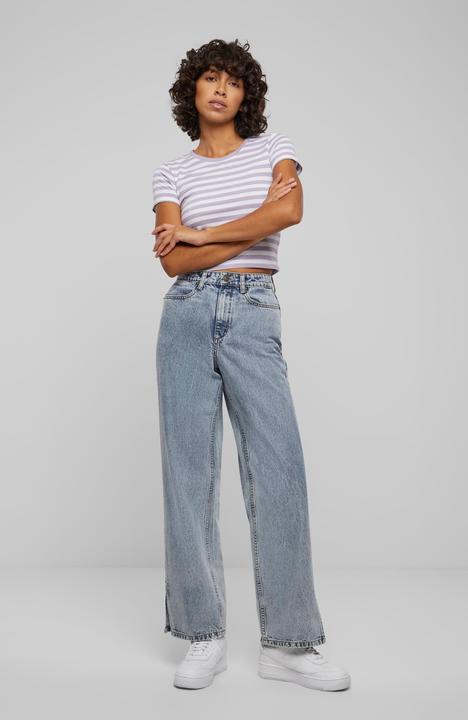 Actual product image Urban Classics Ladies Short Striped Tee - 142651 (XL)