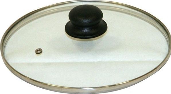 Image du produit Axentia Couvercle en verre avec bord en acier inoxydable, Ø 14 cm (14 cm, Métal)