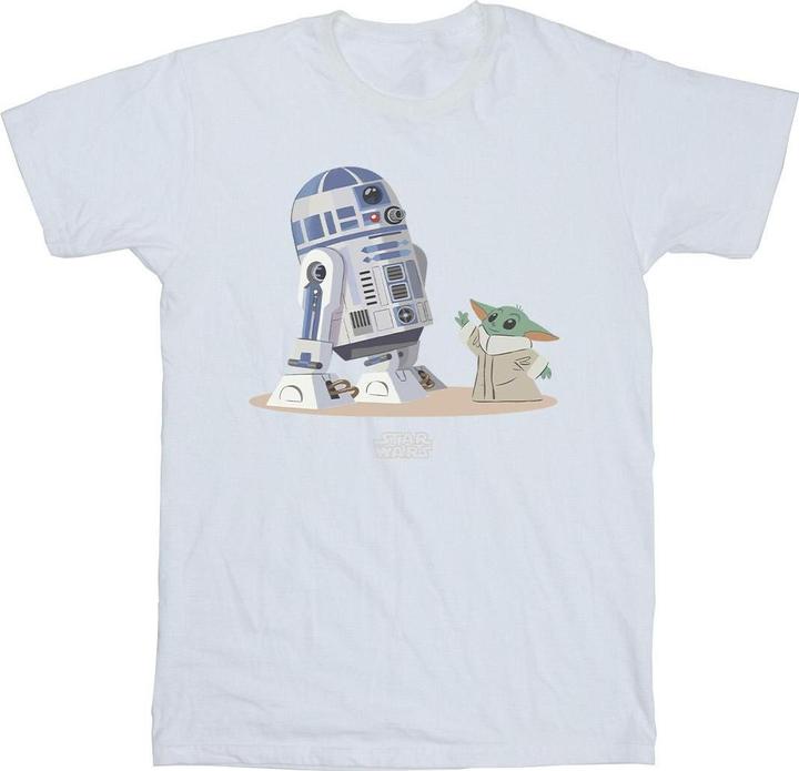 Actual product image Star Wars Mens The Mandalorian R2D2 And Grogu T-Shirt (XL)
