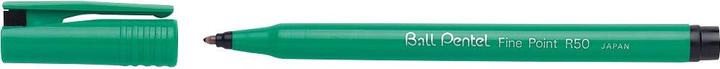 Immagine prodotto Pentel Punta fine R50, Clip, Stick biros, Nero, 12 pezzi, Fine (Nero, 12 x)