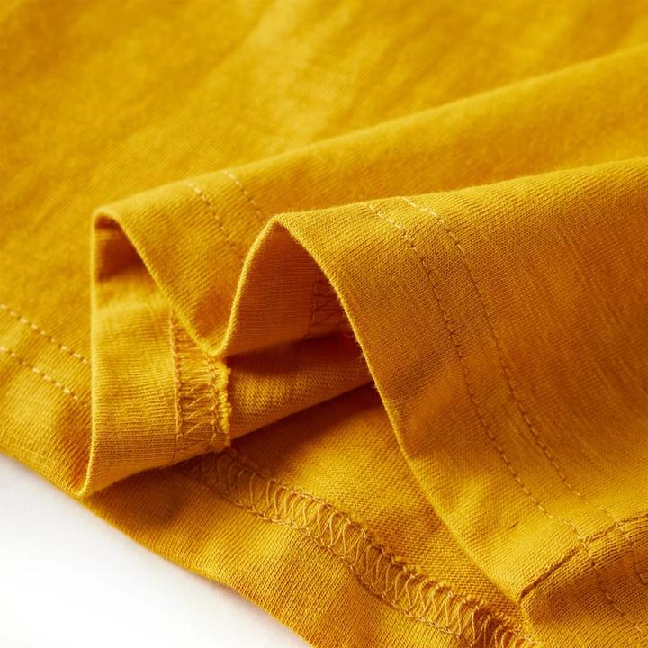 Actual product image VidaXL Children's long-sleeved shirt ochre 92,Material: 100 % cotton,Colour (92)