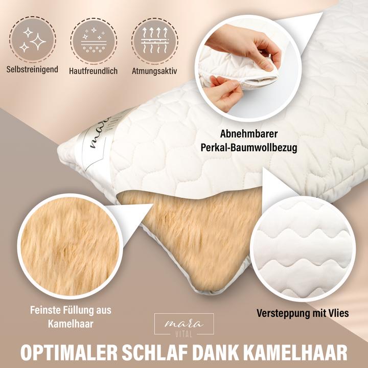 Produktbild Mara Vital Kamelhaarkissen (65 x 65 cm)