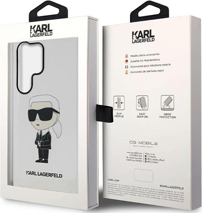 Image du produit Karl Lagerfeld KLHCS23LHNIKTCT S23 Ultra S918 étui rigide transparent Ikonik (Samsung Galaxy S23 Ultra)