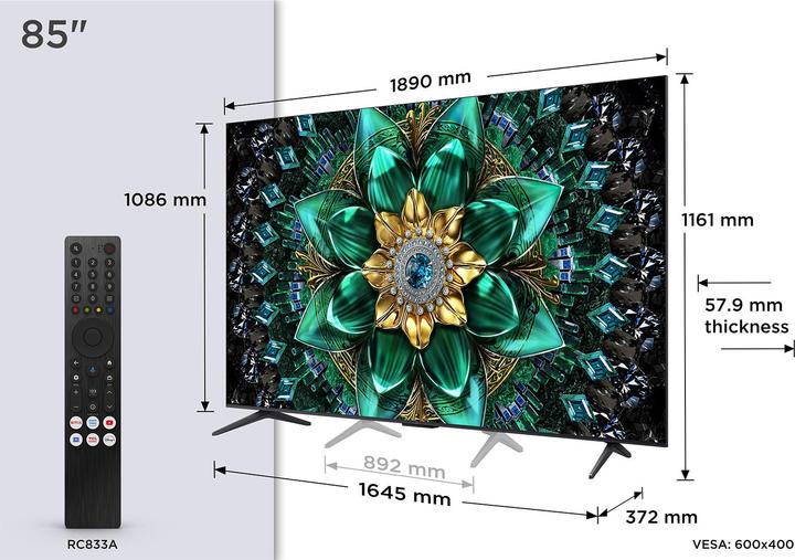 Produktbild TCL 85Q6C (85", Mini-LED, 4K, 2025)