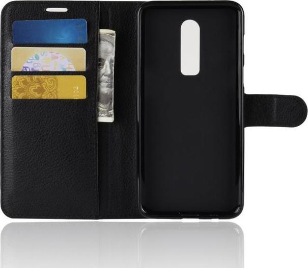Actual product image MU Classic Litchi Leather Bookcover Series (OnePlus 6)