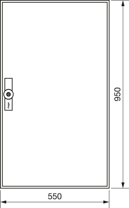 Image du produit Hager Répartiteur mural ZB22W IP54 950x550x205