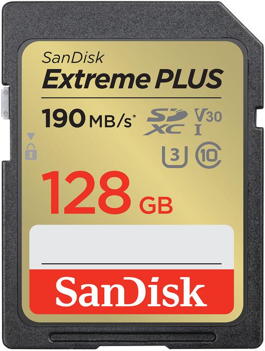 SanDisk Extreme Plus (128 GB, SDXC, U3, UHS-I)