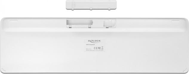 Actual product image Delock USB Keyboard 2.4 GHz wireless white (flat) (DE, Cable)