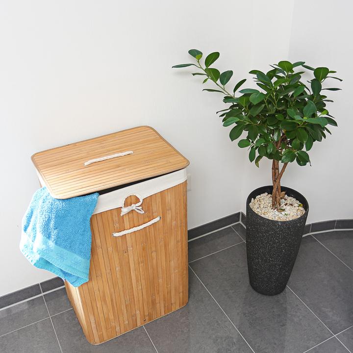 Immagine prodotto Relaxdays Cesto portabiancheria in bambù (83 l)