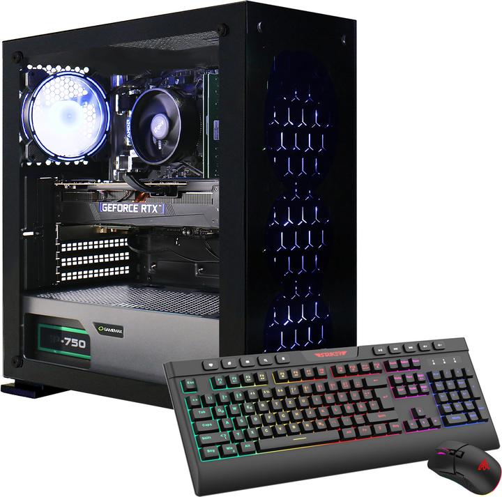 Hyrican GAMEMAX Onyx II 7444 Ryzen 5 7500F 32GB DDR5 1TB SSD RTX 4070 (AMD Ryzen 5 7500F, 32 GB, 1000 GB, GeForce RTX 4070)