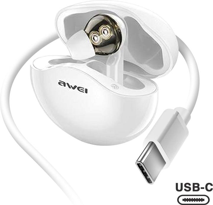 Produktbild Awei Bluetooth 5.3 Kopfhörer mit Ladeetui (keine Geräuschunterdrückung, 30 h, Kabellos)