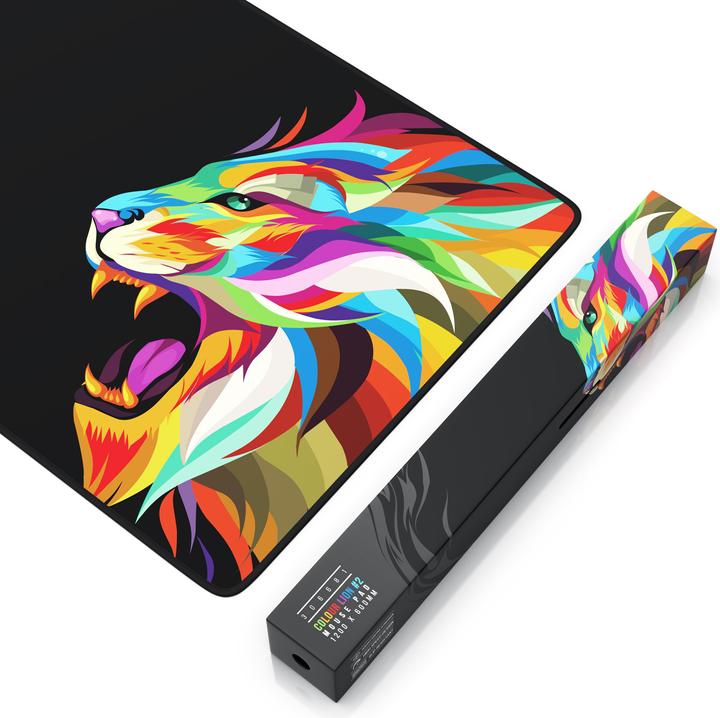 Actual product image Titanwolf Gaming mouse pad, XXXL Speed mouse mat 1200 x 600 mm, speed & precision, Colour Lion 2 (XXL)