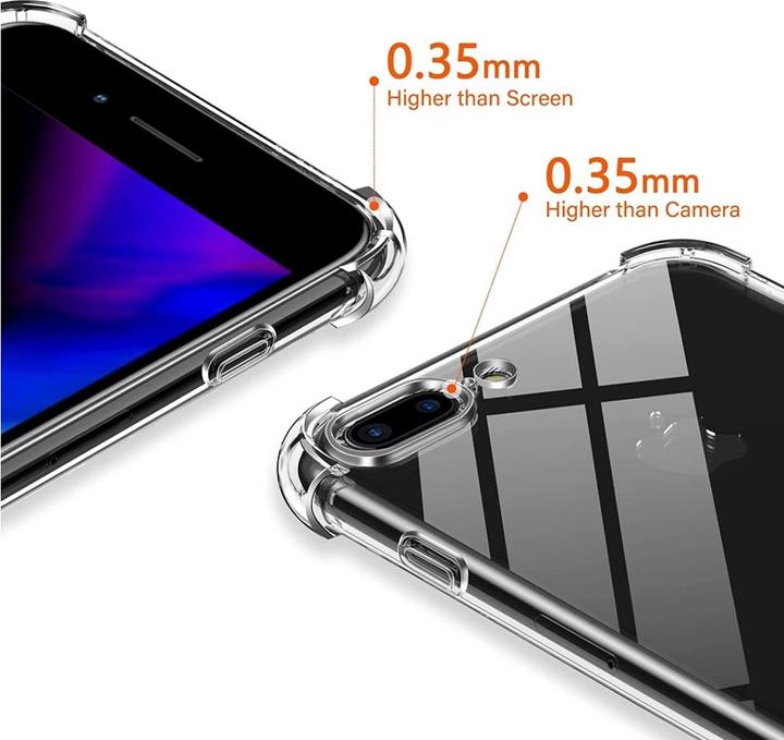 Productafbeelding Screenguard Apple iPhone 7 Plus Hoesje Kristalzachte Airbag Bumper (Apple iPhone 7 Plus)