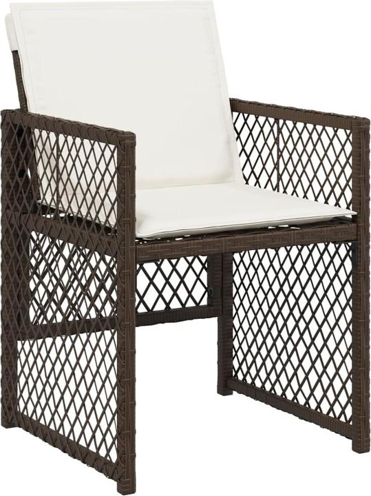 Produktbild VidaXL Gartenmöbel Essgruppe Gartengarnitur Sitzgruppe 11-tlg. Braun Poly Rattan (165 cm)