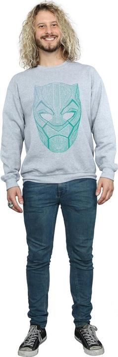 Immagine prodotto Felpa in cotone con maschera tribale di Black Panther (S)
