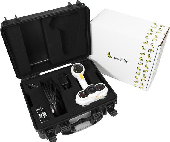 Productafbeelding Creaform PEEL2 3D Scanner in robuuste behuizing met kalibratieplaat 4m USB/voedingskabel 2x500 doelen 1j...