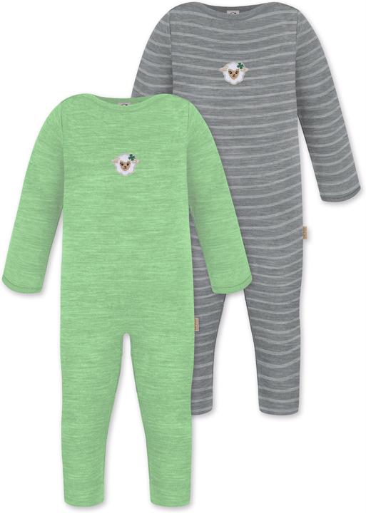 Actual product image Normani 2-pack baby merino romper "Tangoio" - 9595 (68)