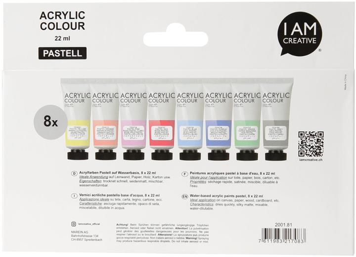 Actual product image I Am Creative Basic acrylic set (Colored, Pastel, 176 ml)
