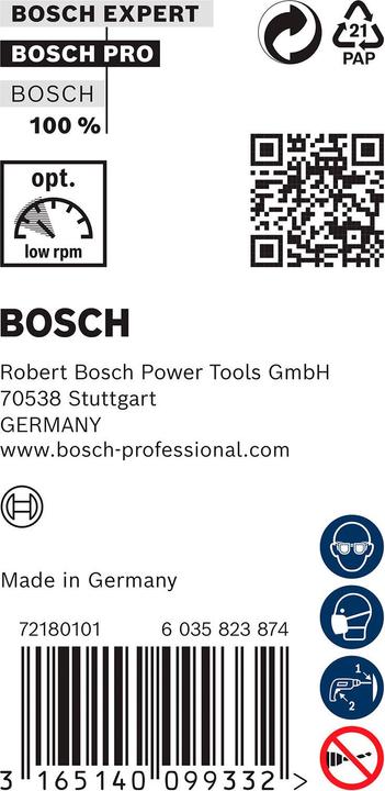 Actual product image Bosch Professional Zubehör PRO Wood HSS installation drill bit, 22 x 100 x 400 mm (22 mm)