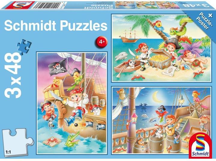 Immagine prodotto Schmidt Spiele Banda di pirati 3x48 parti (144 pezzi)
