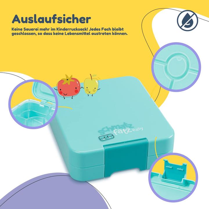Image du produit Schmatzfatz Boîte à goûter pour enfants, turquoise