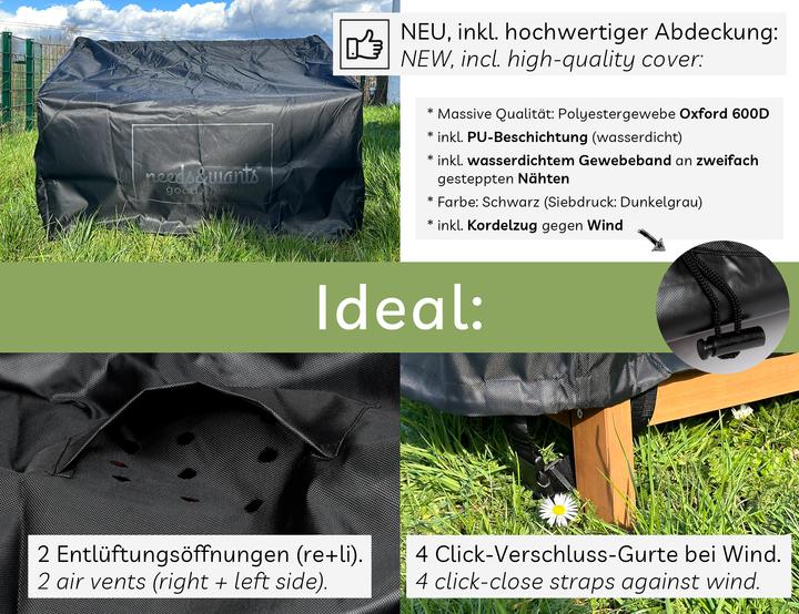 Produktbild Needs&Wants Gartenbank "Chesty3" mit Truhe u. Abdeckung, Tanne (braun)