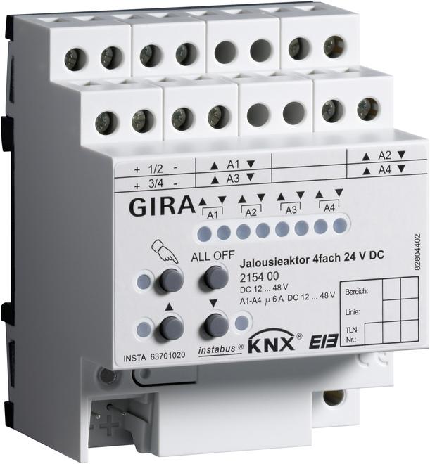 Gira Jal.aktor 4f DC 24 V Hand KNX REG 215400 (Analogaktor)
