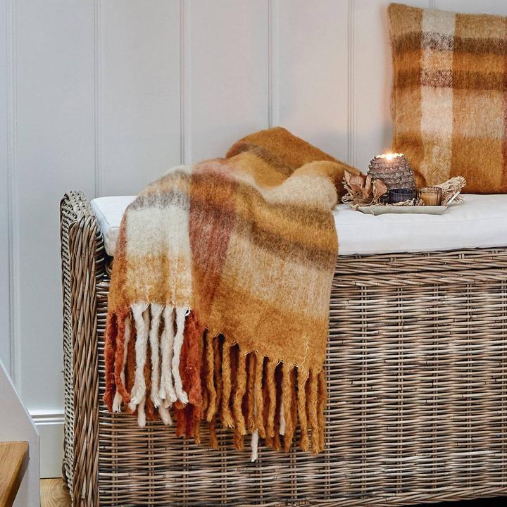 Produktbild Loberon Plaid Alborg orange (H, 130 cm)