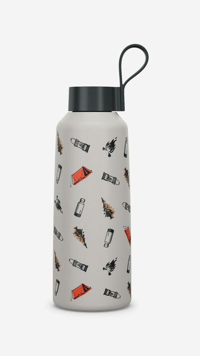 Produktbild Quechua Trinkflasche 1 l Edelstahl Schraubverschluss Wandern - 100 Camp (1 l)